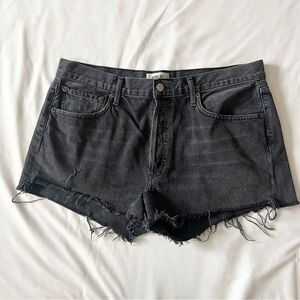 Agolde Parker Vintage Cut Off Shorts Womens Size 30 Grey Washed Black Jean